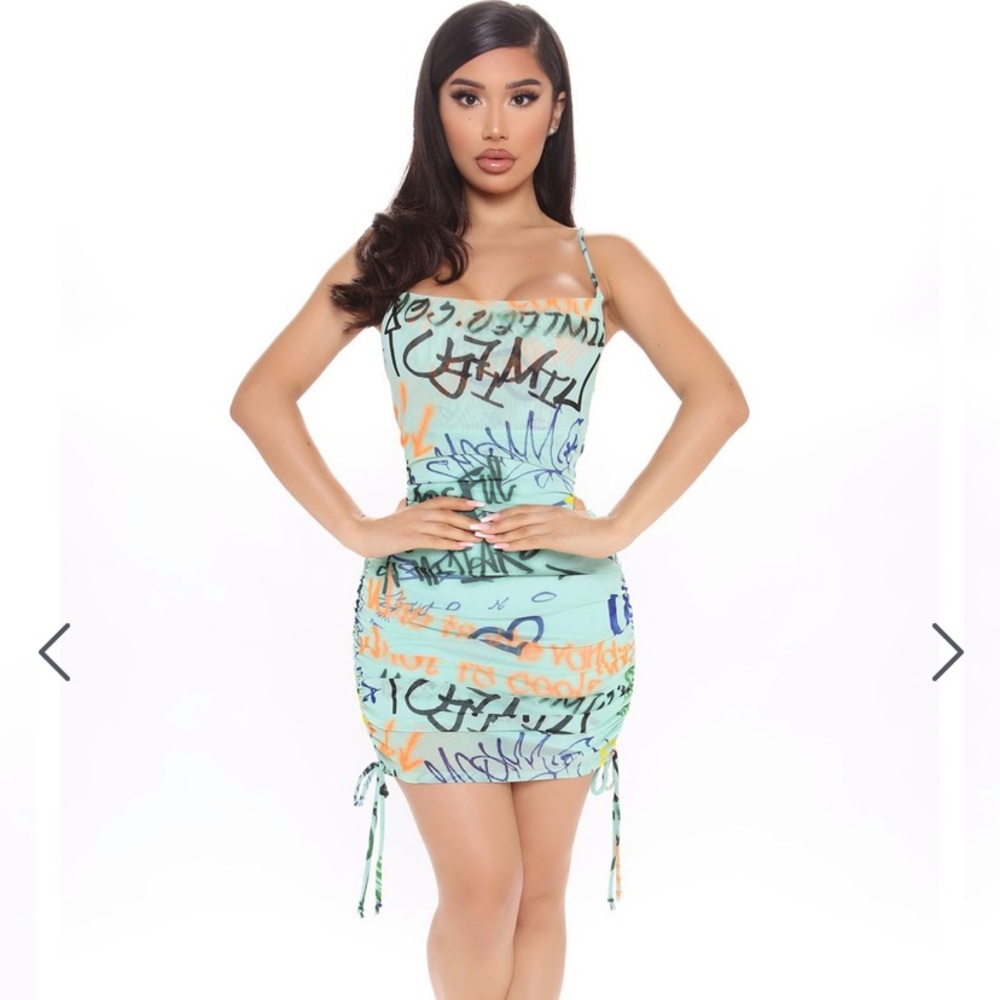 Graphic mini dress